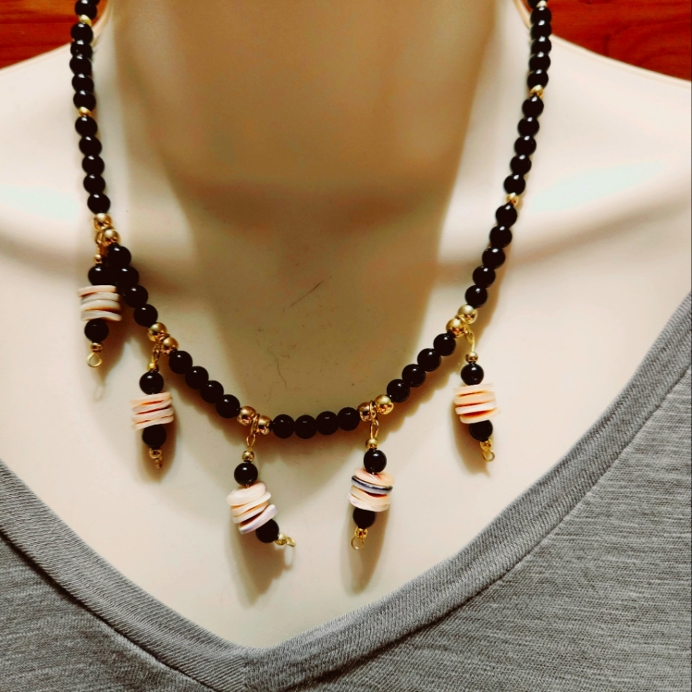 Artisan Handmade Shell and Beaded Necklace